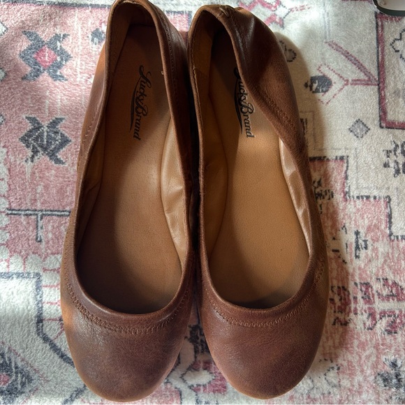 Lucky Brand Brown Leather Flats - Picture 2 of 8